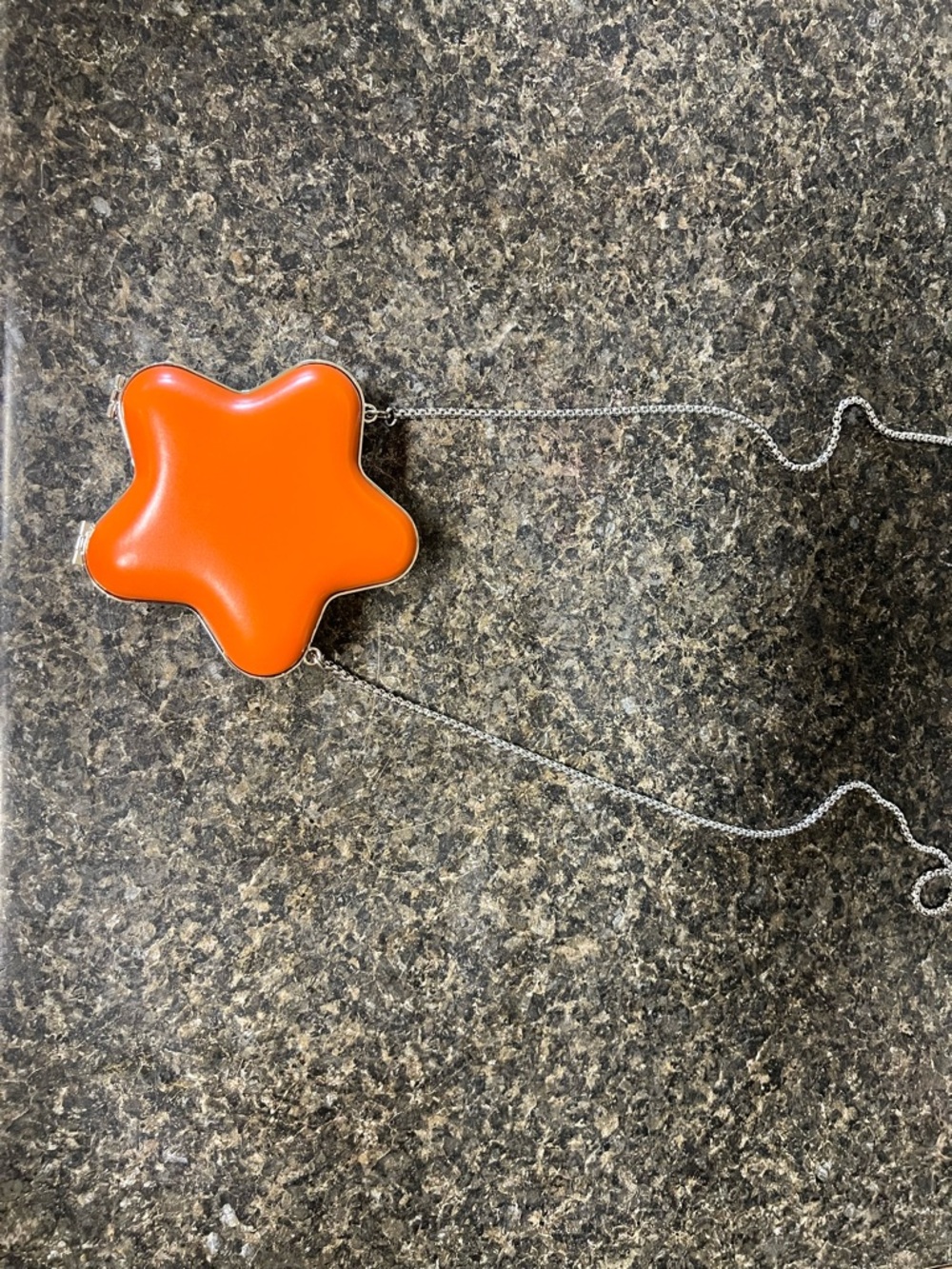 Bright Orange Star-Shaped Crossbody